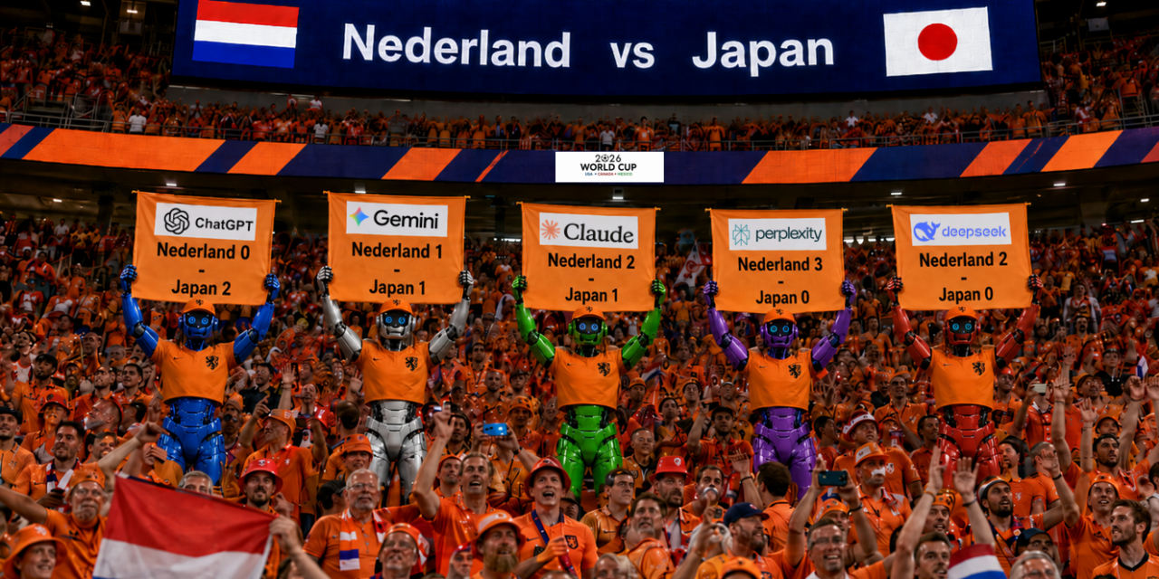 AI-modellen verschillen fors over WK-kansen Oranje: alleen Gemini ziet halve finale